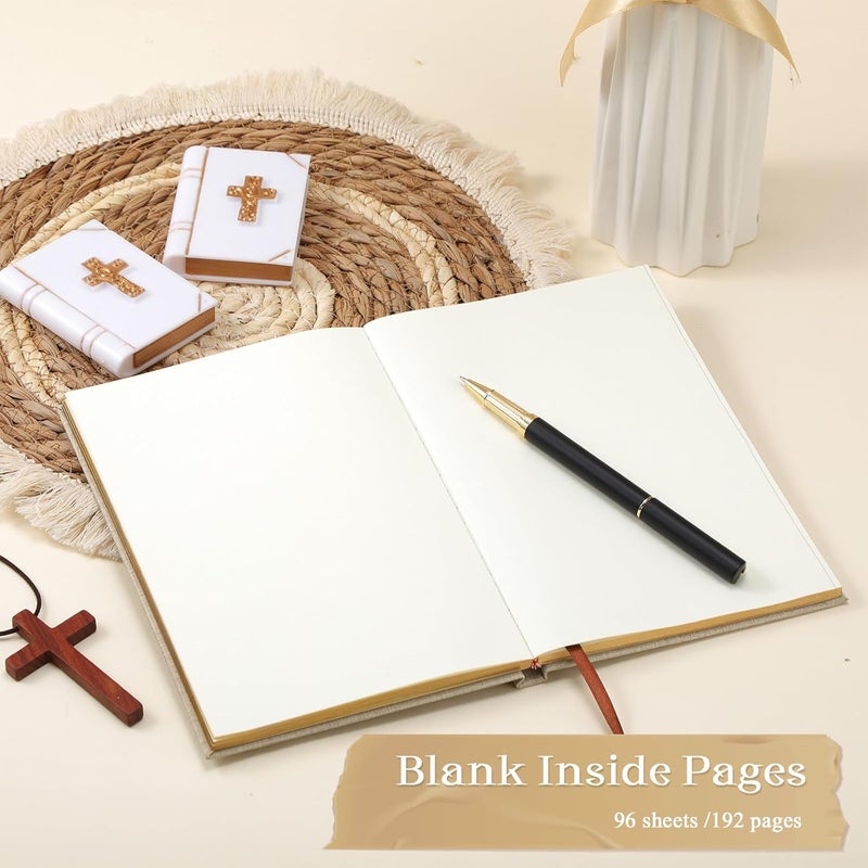 Engrowtic Beige Wedding Officiant Book with Black Ink Pen 5.25 x 8.25 Inch Hardcover Journal Notebook with 192 Pages Officiant Gift Pastor Gift for Wedding Ceremony Sermon Minister (Classic) - Image 4